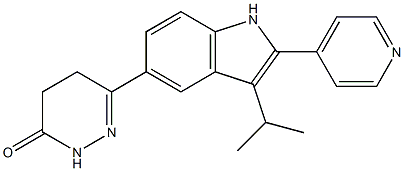 6-[3-Isopropyl-2-(4-pyridinyl)-1H-indol-5-yl]-4,5-dihydropyridazin-3(2H)-one 结构式