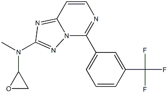 2-(Oxiran-2-ylmethylamino)-5-[3-trifluoromethylphenyl][1,2,4]triazolo[1,5-c]pyrimidine 结构式