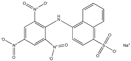 4-[(2,4,6-Trinitrophenyl)amino]naphthalene-1-sulfonic acid sodium salt 结构式