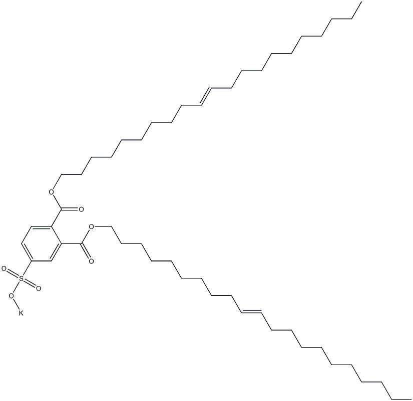 4-(Potassiosulfo)phthalic acid di(10-henicosenyl) ester 结构式