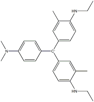 [4-(Dimethylamino)phenyl]bis[4-(ethylamino)-3-methylphenyl]methylium 结构式