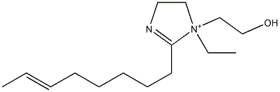 1-Ethyl-1-(2-hydroxyethyl)-2-(6-octenyl)-2-imidazoline-1-ium 结构式