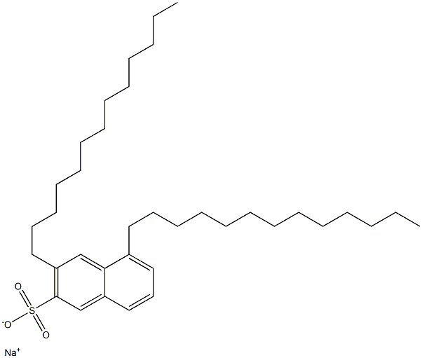 3,5-Ditridecyl-2-naphthalenesulfonic acid sodium salt 结构式