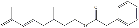 Phenylacetic acid 3,7-dimethyl-5,7-octadienyl ester 结构式