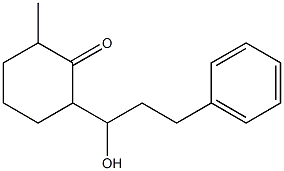 2-(1-Hydroxy-3-phenylpropyl)-6-methylcyclohexanone 结构式