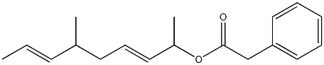 Phenylacetic acid 1,5-dimethyl-2,6-octadienyl ester 结构式