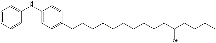 4-(11-Hydroxypentadecyl)phenylphenylamine 结构式