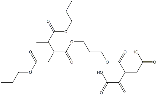 3,3'-[1,3-Propanediylbis(oxycarbonyl)]bis(1-butene-2,4-dicarboxylic acid dipropyl) ester 结构式