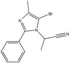 5-Bromo-1-(1-cyanoethyl)-4-methyl-2-phenyl-1H-imidazole 结构式