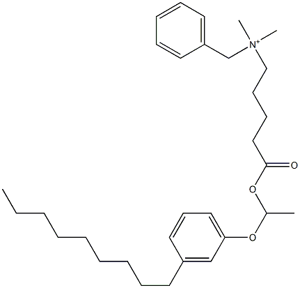 N,N-Dimethyl-N-benzyl-N-[4-[[1-(3-nonylphenyloxy)ethyl]oxycarbonyl]butyl]aminium 结构式