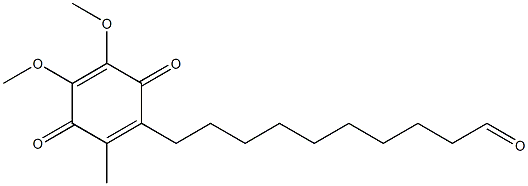 2,3-Dimethoxy-5-(9-formylnonyl)-6-methyl-1,4-benzoquinone 结构式