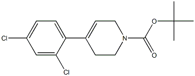 1-(tert-Butyloxycarbonyl)-4-(2,4-dichlorophenyl)-1,2,3,6-tetrahydropyridine 结构式