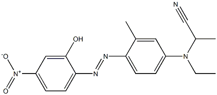 2-[4-[(1-Cyanoethyl)(ethyl)amino]-2-methylphenylazo]-5-nitrophenol 结构式