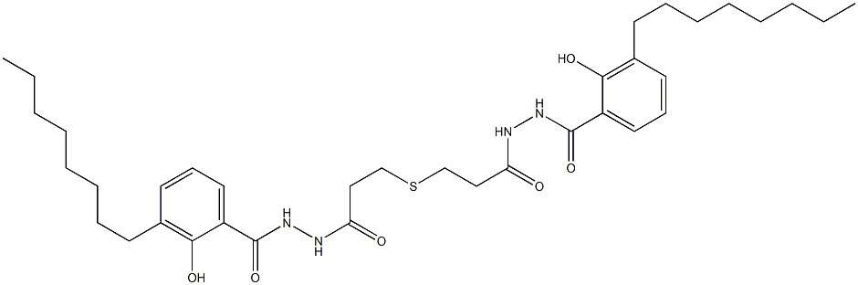 3,3'-Thiodi[propionic acid N'-(3-octylsalicyloyl) hydrazide] 结构式