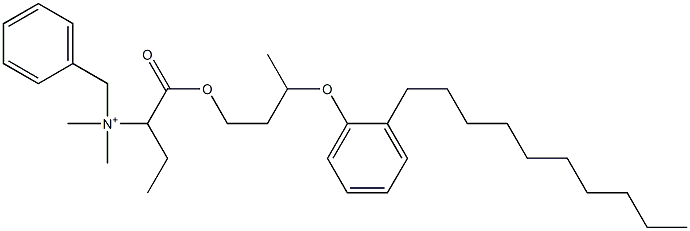 N,N-Dimethyl-N-benzyl-N-[1-[[3-(2-decylphenyloxy)butyl]oxycarbonyl]propyl]aminium 结构式