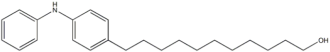 4-(11-Hydroxyundecyl)phenylphenylamine 结构式