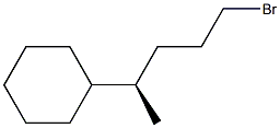 [R,(+)]-1-Bromo-4-cyclohexylpentane 结构式