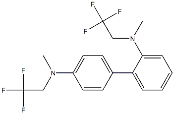 2,4'-Bis[N-methyl-N-(2,2,2-trifluoroethyl)amino]biphenyl 结构式