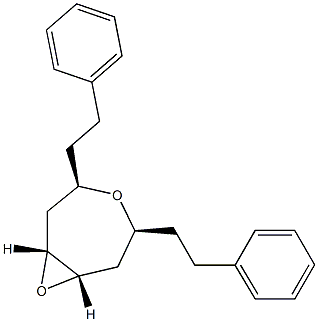 (2R,4R,5S,7S)-4,5-Epoxy-2,7-bis(2-phenylethyl)oxepane 结构式