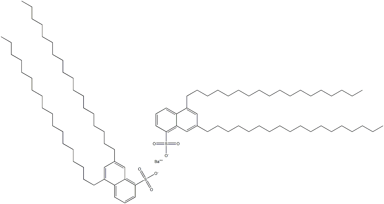 Bis(5,7-dioctadecyl-1-naphthalenesulfonic acid)barium salt 结构式