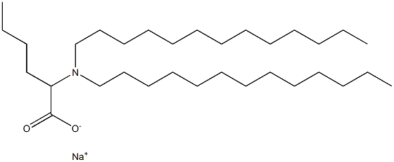 2-(Ditridecylamino)hexanoic acid sodium salt 结构式