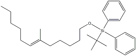 (E)-1-[(tert-Butyl)diphenylsilyloxy]-6-methyl-6-dodecene 结构式