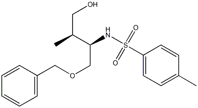 N-[(R)-1-[(R)-2-Hydroxy-1-methylethyl]-2-(benzyloxy)ethyl]-4-methylbenzenesulfonamide 结构式