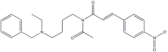 N-[4-(Ethylbenzylamino)butyl]-N-acetyl-3-(4-nitrophenyl)acrylamide 结构式