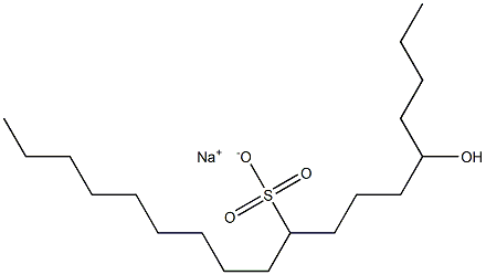 5-Hydroxyoctadecane-9-sulfonic acid sodium salt 结构式