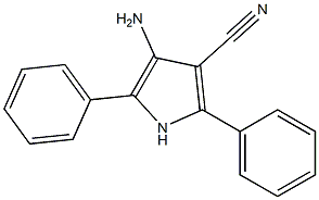 2,5-Diphenyl-3-amino-1H-pyrrole-4-carbonitrile 结构式
