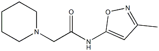 N-(3-Methyl-5-isoxazolyl)-1-piperidineacetamide 结构式