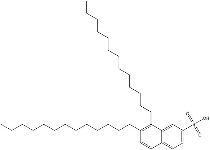 7,8-Ditridecyl-2-naphthalenesulfonic acid 结构式