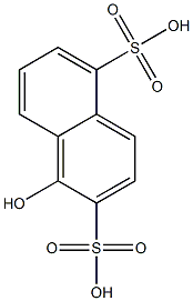 1-Hydroxy-2,5-naphthalenedisulfonic acid 结构式