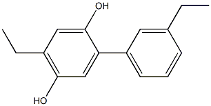 2-(3-Ethylphenyl)-5-ethylbenzene-1,4-diol 结构式