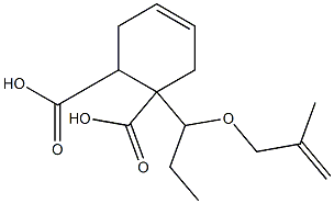 4-Cyclohexene-1,2-dicarboxylic acid hydrogen 1-[1-(methallyloxy)propyl] ester 结构式