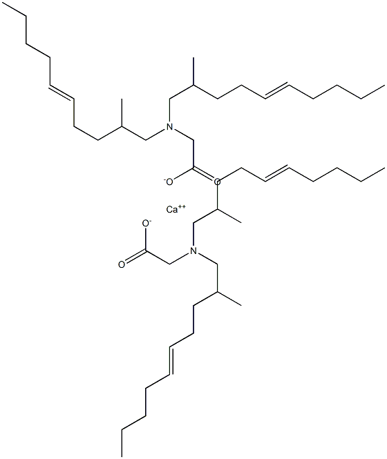 Bis[N,N-bis(2-methyl-5-decenyl)aminoacetic acid]calcium salt 结构式