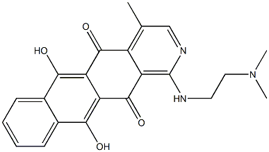 1-[[2-(Dimethylamino)ethyl]amino]-4-methyl-6,11-dihydroxynaphth[2,3-g]isoquinoline-5,12-dione 结构式