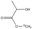 2-Hydroxy(1-13C)propionic acid methyl ester 结构式