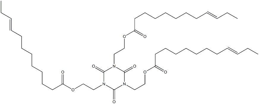 1,3,5-Tris[2-(9-dodecenoyloxy)ethyl]hexahydro-1,3,5-triazine-2,4,6-trione 结构式