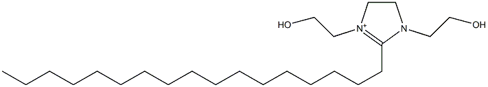 2-Heptadecyl-4,5-dihydro-1,3-bis(2-hydroxyethyl)-1H-imidazol-3-ium 结构式