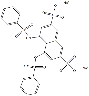 1-(Phenylsulfonylamino)-8-(phenylsulfonyloxy)naphthalene-3,6-disulfonic acid disodium salt 结构式