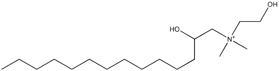 2-Hydroxy-N-(2-hydroxyethyl)-N,N-dimethyl-1-tetradecanaminium 结构式