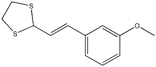 2-[(E)-2-(3-Methoxyphenyl)ethenyl]-1,3-dithiolane 结构式