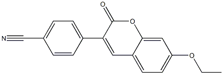 3-(4-Cyanophenyl)-7-ethoxy-2H-1-benzopyran-2-one 结构式