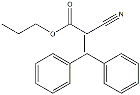 2-Cyano-3,3-diphenylpropenoic acid propyl ester 结构式