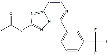 2-Acetylamino-5-[3-trifluoromethylphenyl][1,2,4]triazolo[1,5-c]pyrimidine 结构式