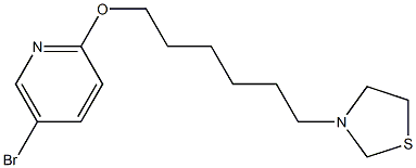 5-Bromo-2-[[6-(3-thiazolidinyl)hexyl]oxy]pyridine 结构式