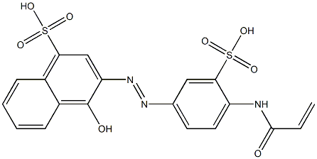 4-Hydroxy-3-[[4-[(1-oxo-2-propenyl)amino]-3-sulfophenyl]azo]-1-naphthalenesulfonic acid 结构式