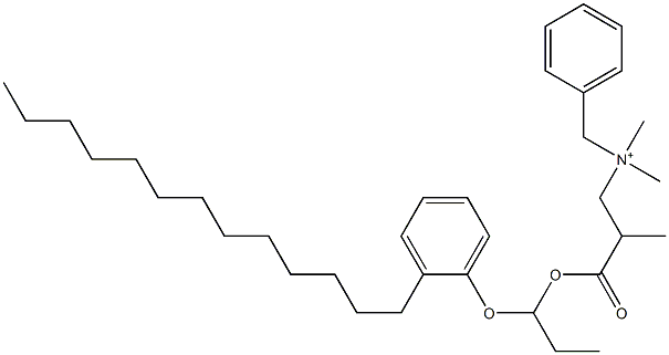 N,N-Dimethyl-N-benzyl-N-[2-[[1-(2-tridecylphenyloxy)propyl]oxycarbonyl]propyl]aminium 结构式