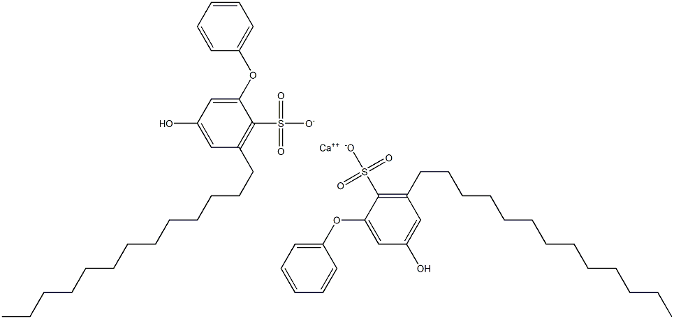 Bis(5-hydroxy-3-tridecyl[oxybisbenzene]-2-sulfonic acid)calcium salt 结构式